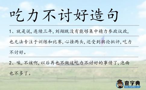 吃力不討好造句