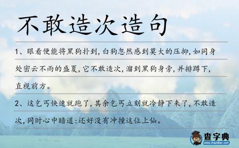 不敢造次造句