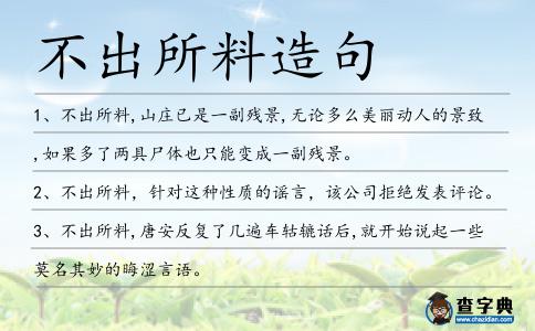 不出所料造句