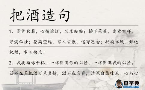 把酒造句