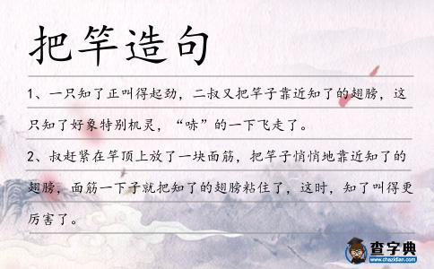 把竿造句