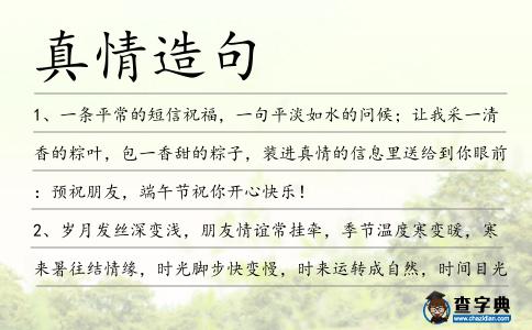 真情造句