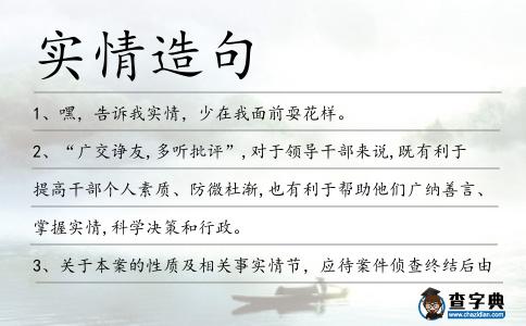 實情造句