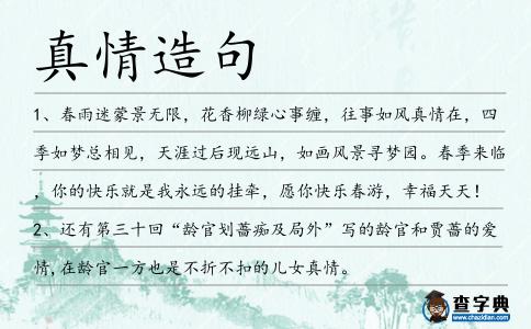 真情造句