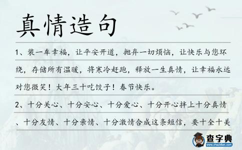 真情造句
