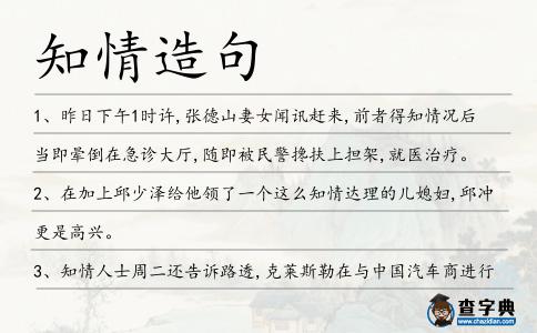 知情造句