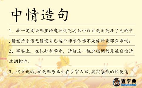 中情造句