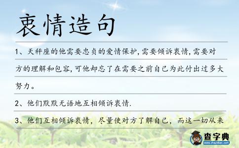 衷情造句