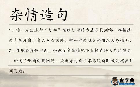 雜情造句