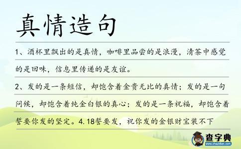 真情造句