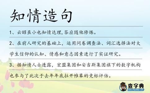 知情造句