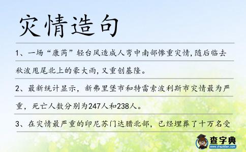 災情造句
