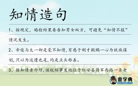 知情造句
