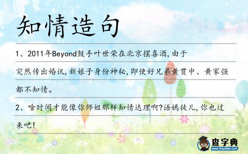 知情造句
