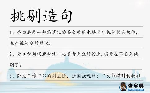 挑剔造句