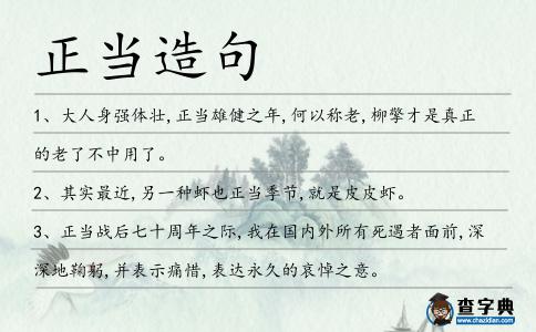 正當造句