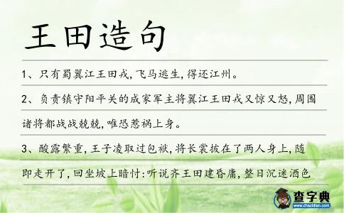 王田造句