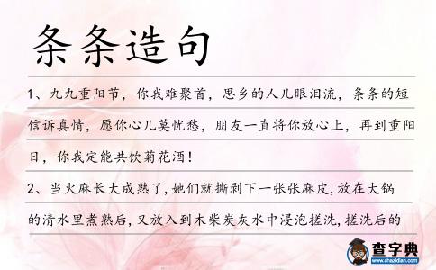 條條造句