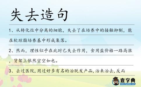 失去造句