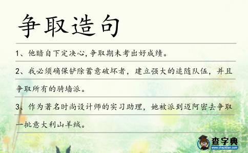 爭(zhēng)取造句