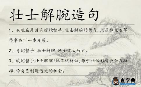 壯士解腕造句