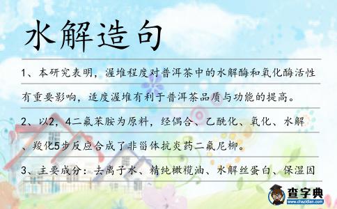 水解造句