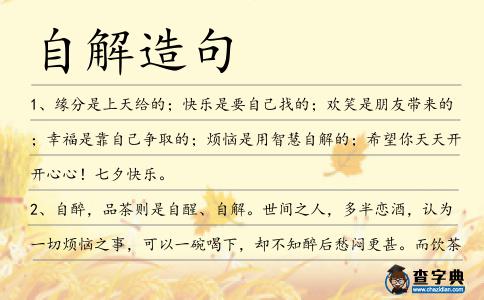 自解造句
