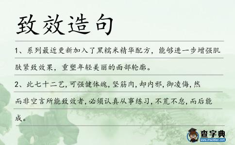 致效造句