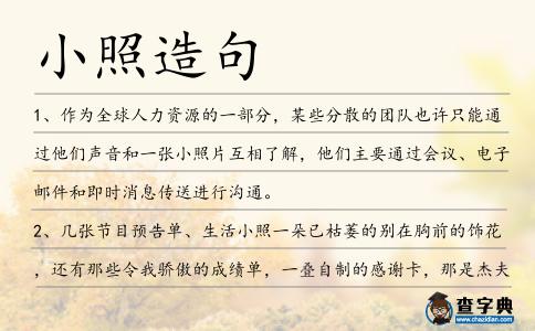 小照造句