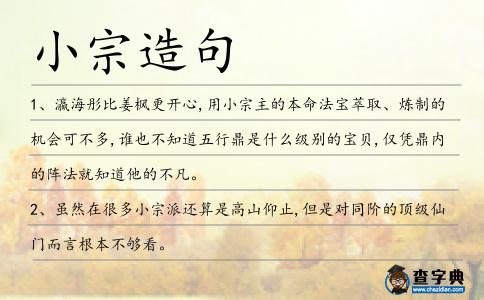 小宗造句