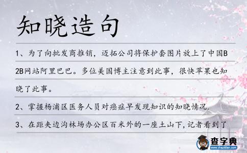 知曉造句