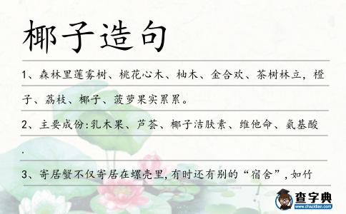 椰子造句