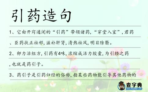 引藥造句
