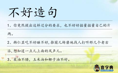 不好造句