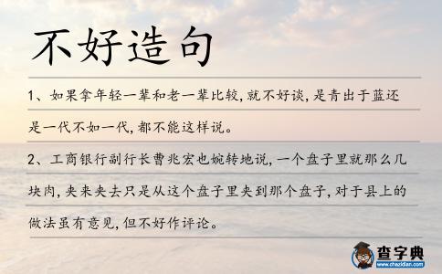 不好造句