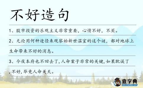 不好造句