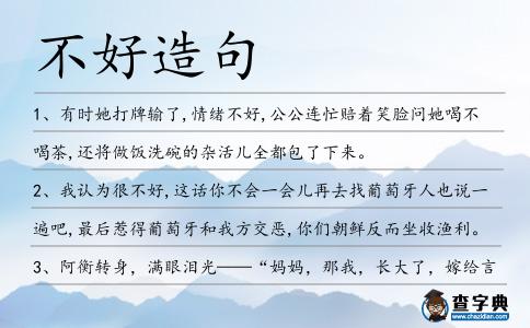 不好造句