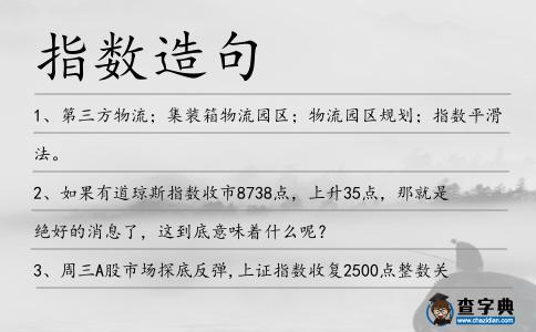 指數造句