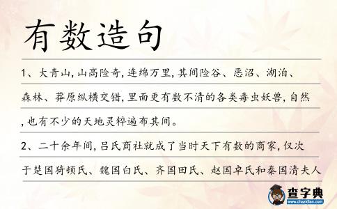 有數造句