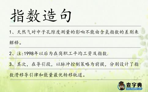 指數造句