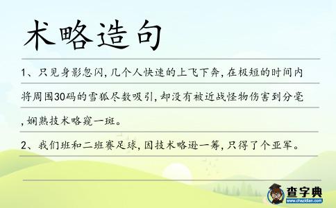 術略造句