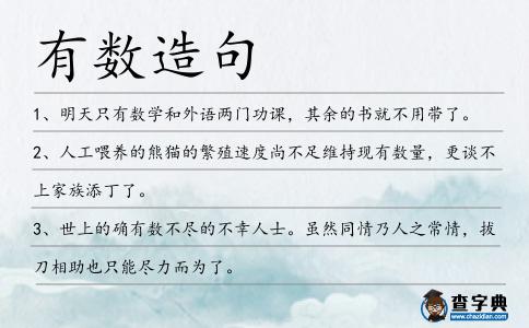 有數造句