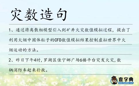 災數造句