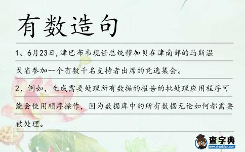 有數造句