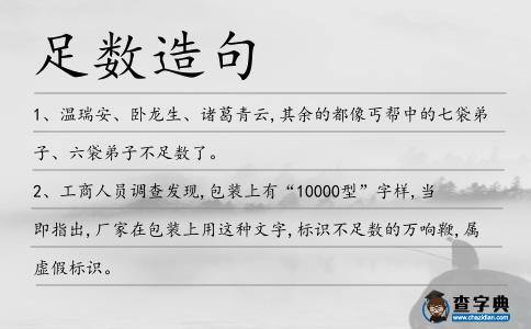 足數造句