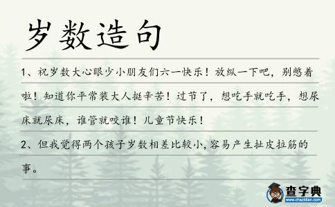 歲數造句