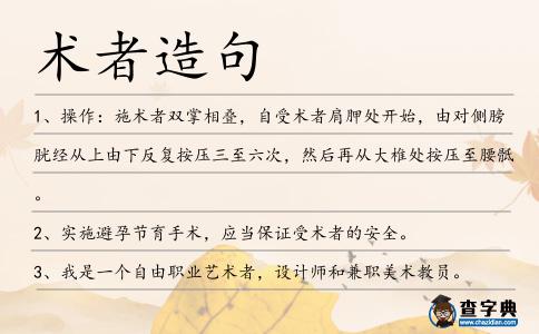 術者造句