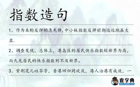 指數造句