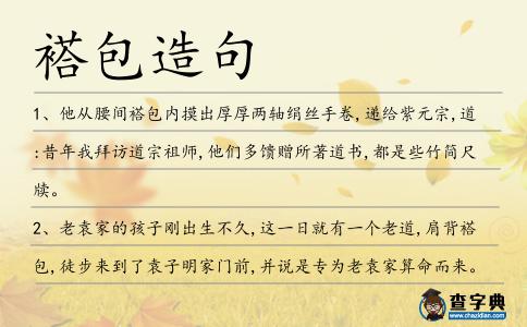 褡包造句