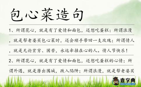包心菜造句